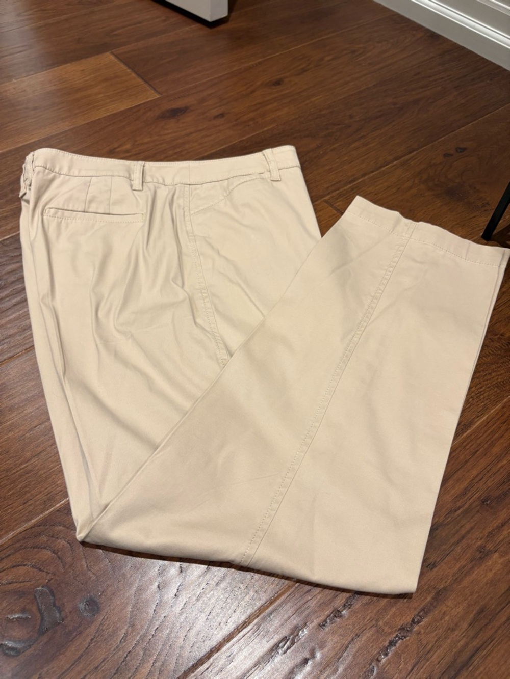 Talbots Women's Khaki Beige Straight-Leg Trousers